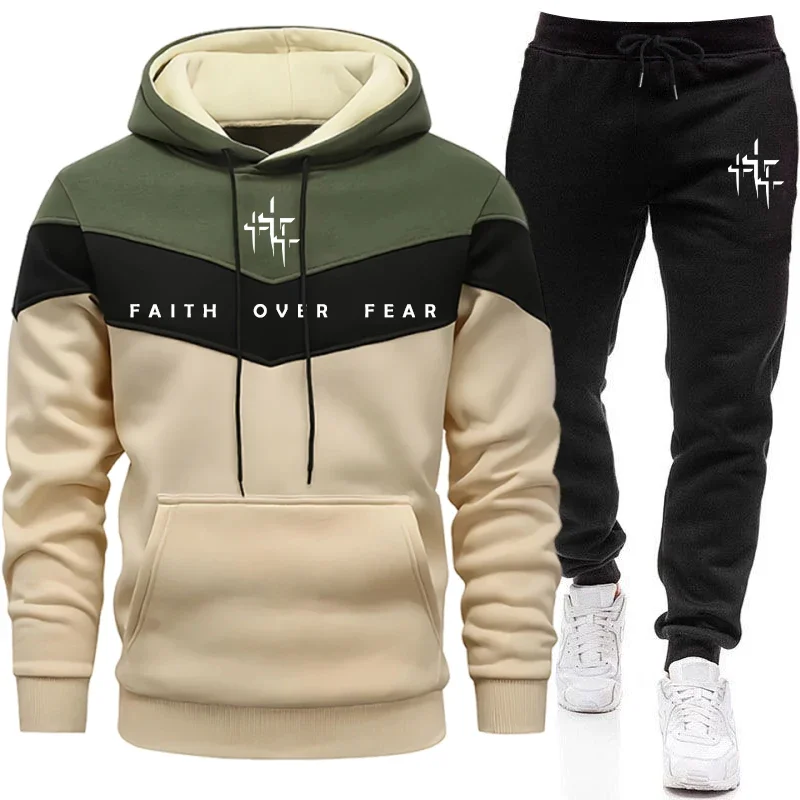 Men'S Fashion Hoodies - Survêtement pour homme Faith Over Fear,