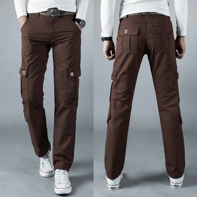 Cargo Jogger Pants - Pantalon cargo monochrome pour homme, poches