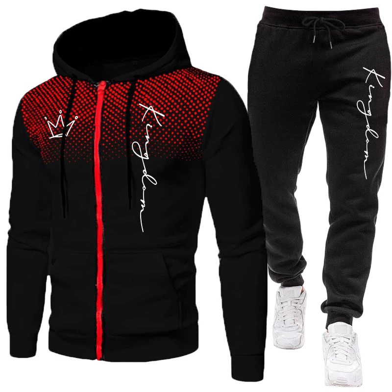 Mens Fashion Zip Up - Ensemble de survêtement décontracté pour homme
