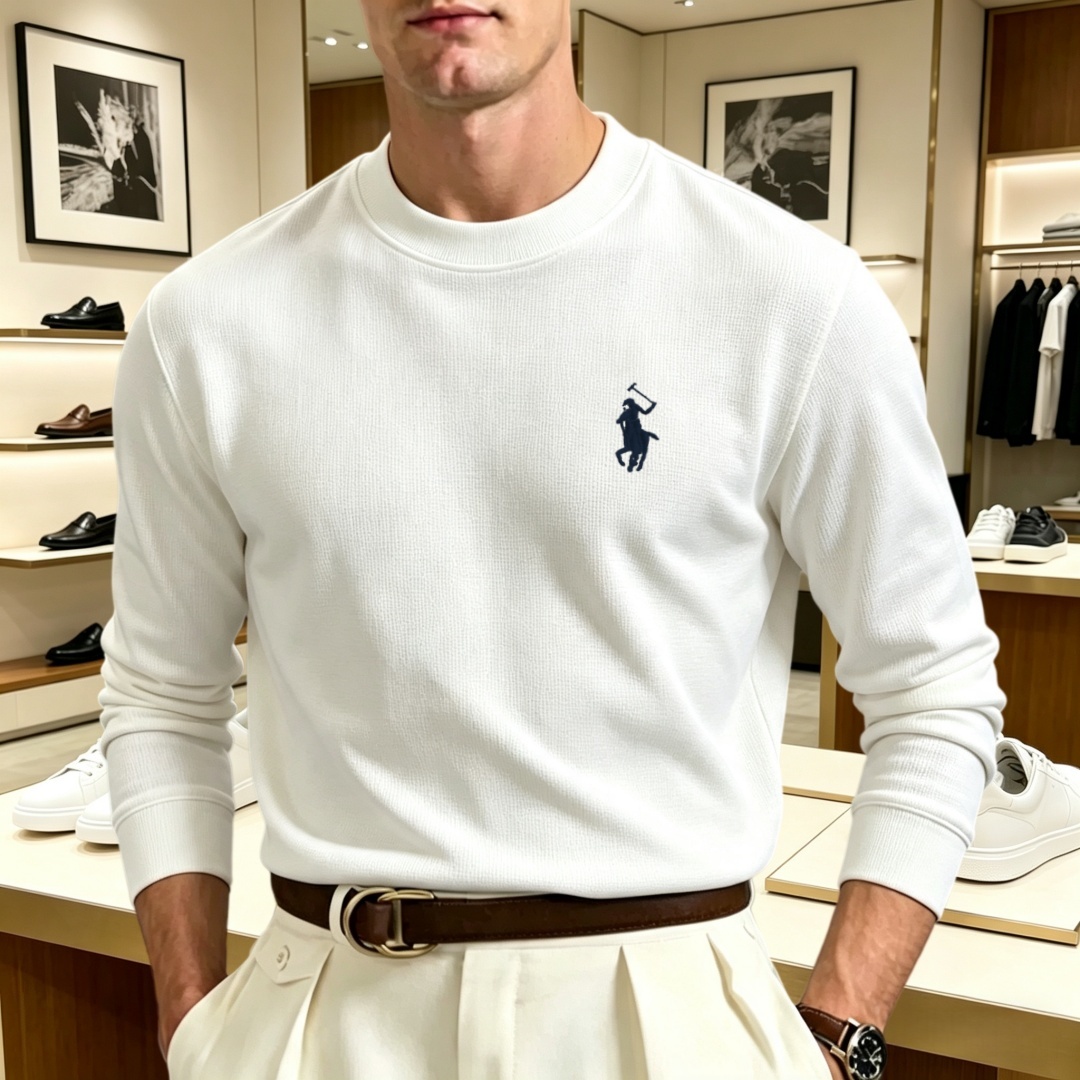 Men'S Fashion Brands - T-shirt à manches longues et col