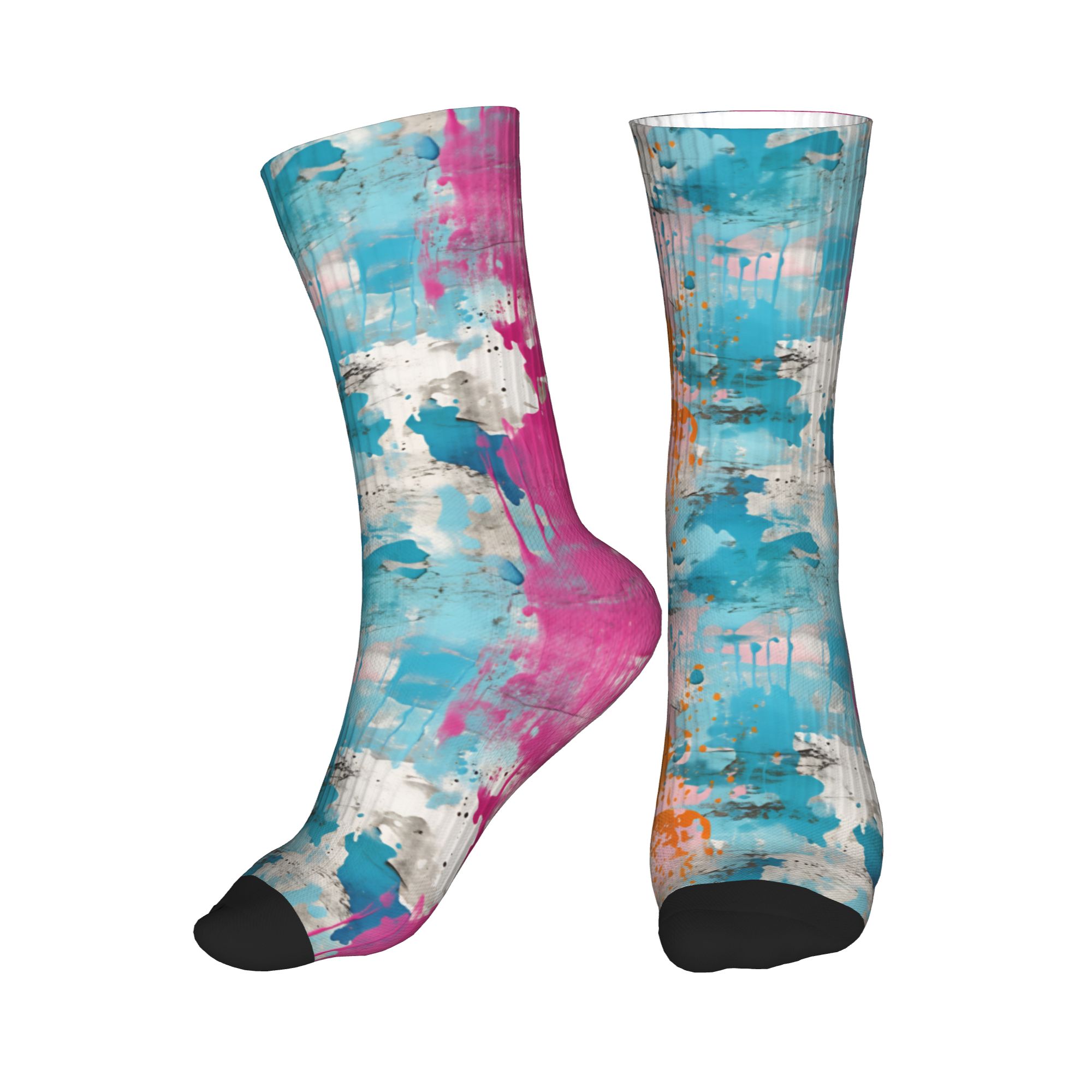 Mens Fashion Dress - Chaussettes Girly Grunge Plaster Vintage Texture