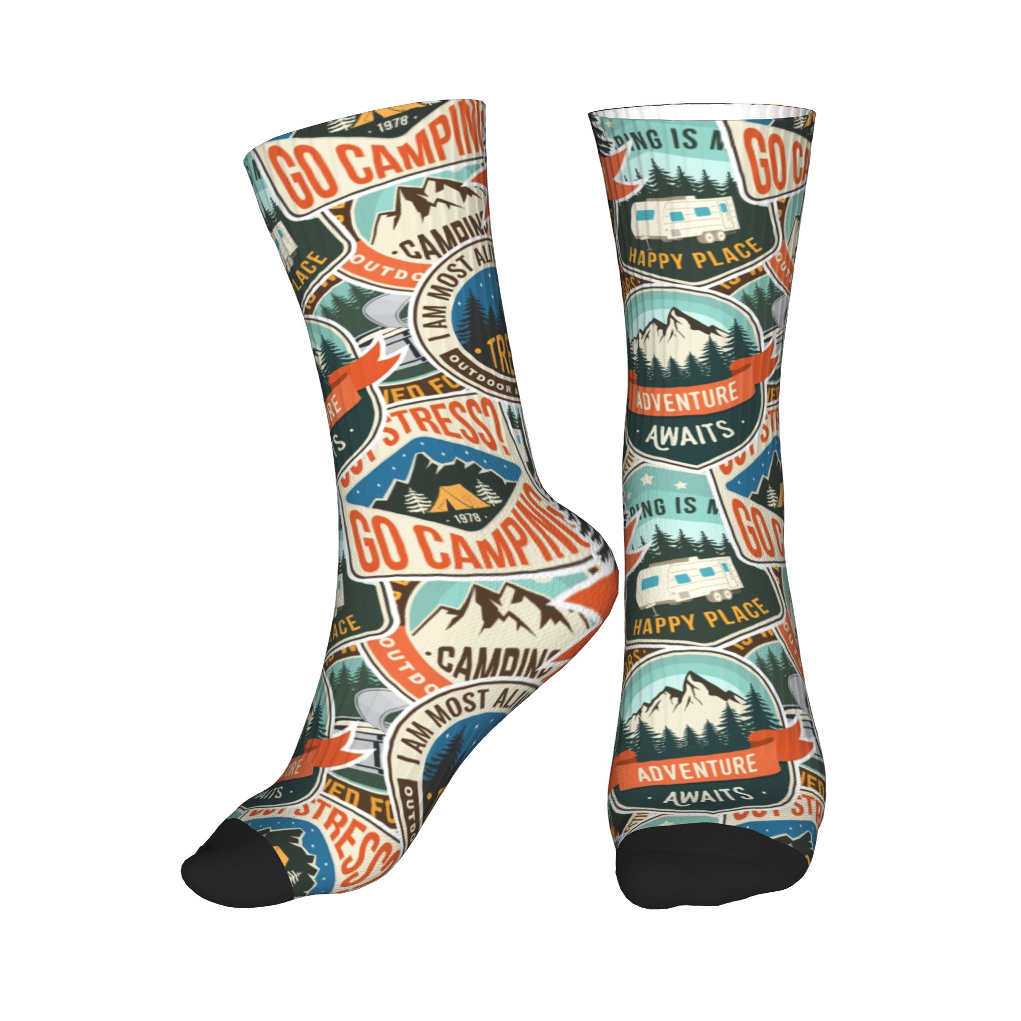 Mens Fashion Dress - Chaussettes unisexes respirantes et chaudes imprimées