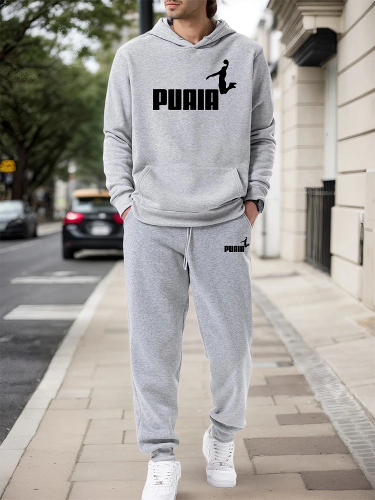 Men'S Fashion Hoodies - Ensemble Homme/Haut à Capuche/Pantalon 2026 Automne