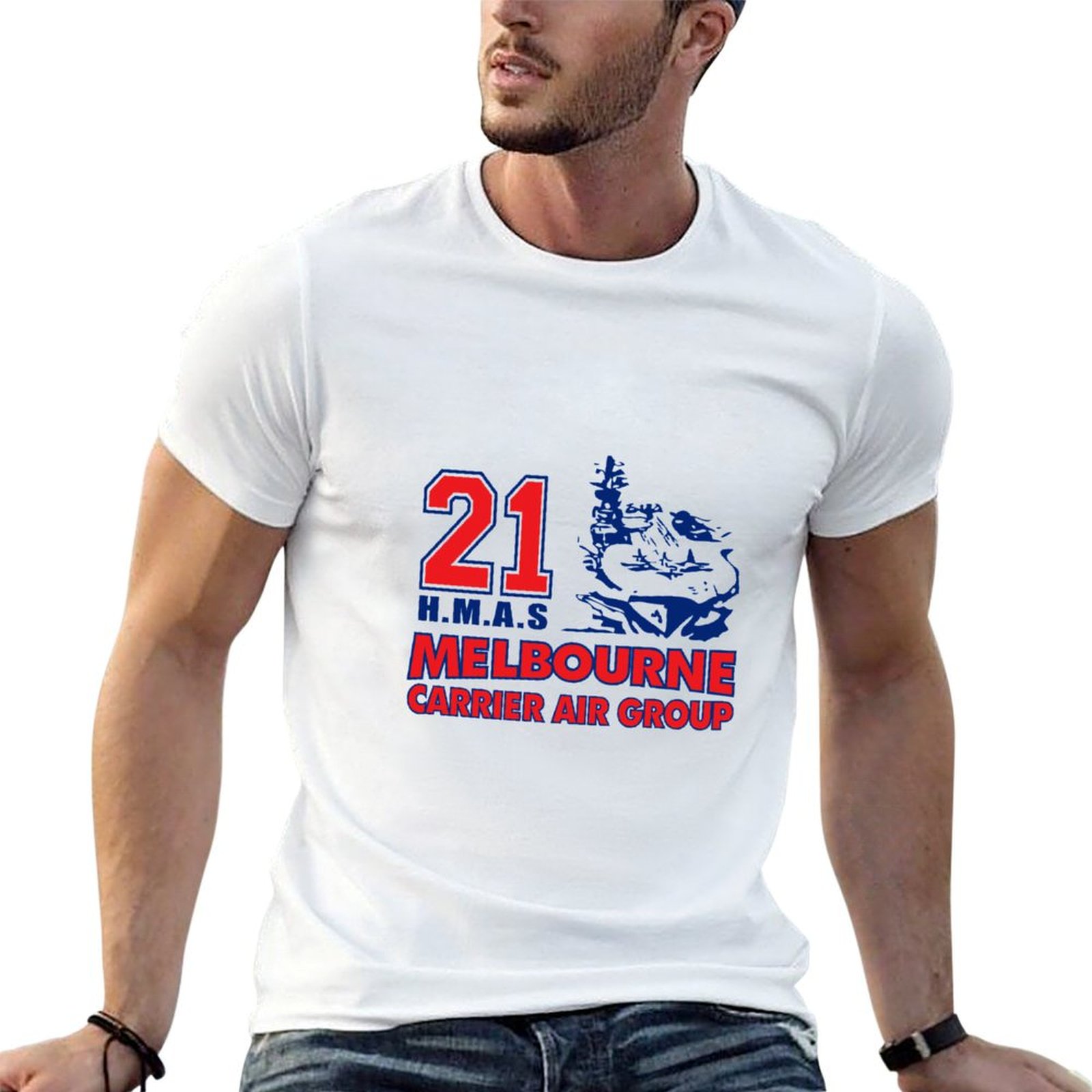 Mens Fashion Melbourne - T-shirt HMAS Melbourne Carrier Air Group,