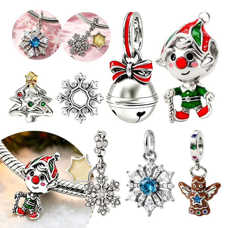 Mens Xmas Fashion - Breloques de Noël originales en argent