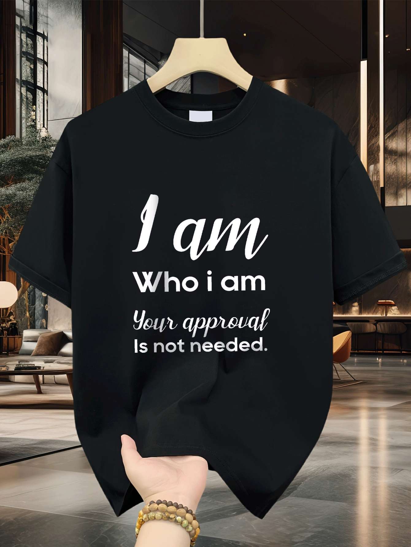 Men'S Fashion Quotes - T-shirt imprimé pour hommes avec citation
