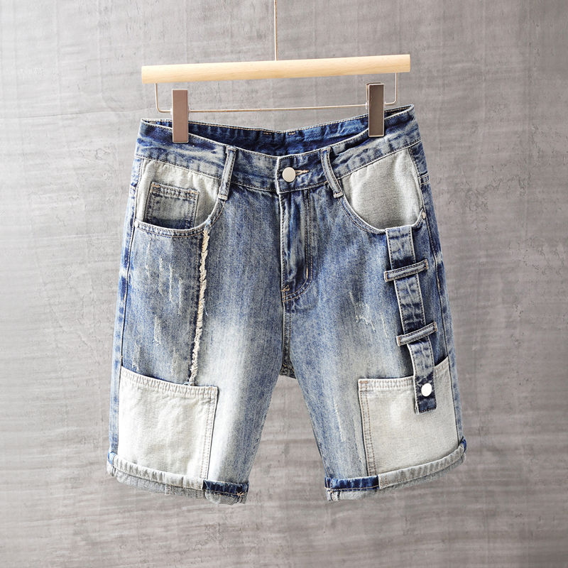 Men Fashion Jeans - Jean court homme pantalon avec poches