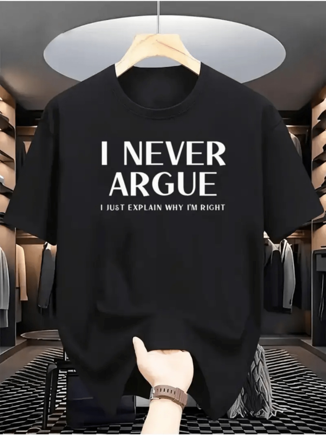 Men'S Fashion Explained - T-shirt « Je ne discute jamais,