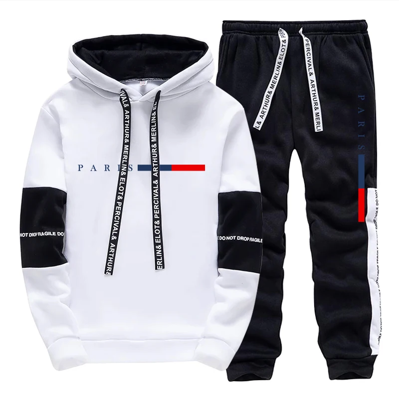 Men'S Fashion Hoodies - Ensemble Homme/Haut à Capuche/Pantalon – Mode