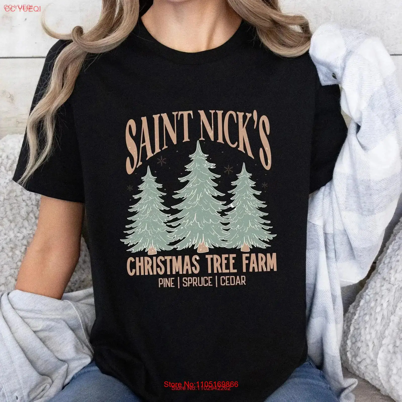 Mens Xmas Fashion - Saint Nick's noël t-shirt arbre ferme