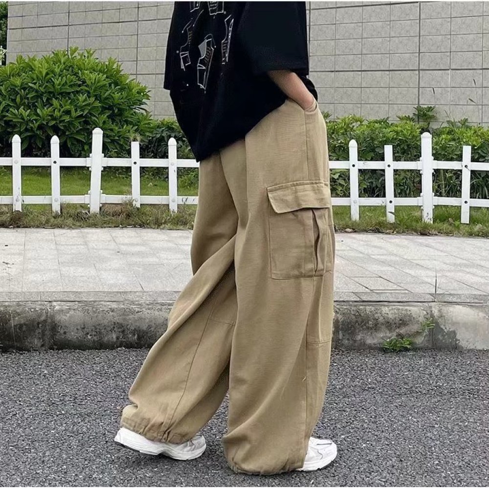 Cargo Jogger Pants - Pantalon cargo streetwear japonais pour homme,