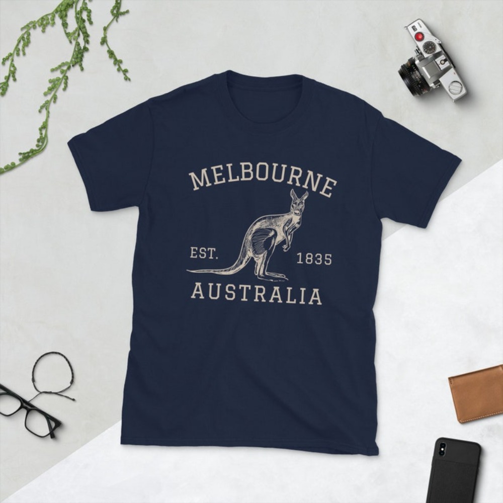 Mens Fashion Melbourne - Melbourne australie T-Shirt australien kangourou chemise