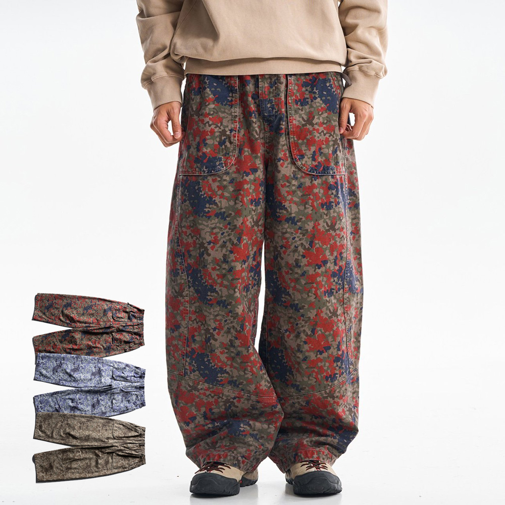 Mens Fashion Cargo Pants - Pantalon cargo en coton imprimé de