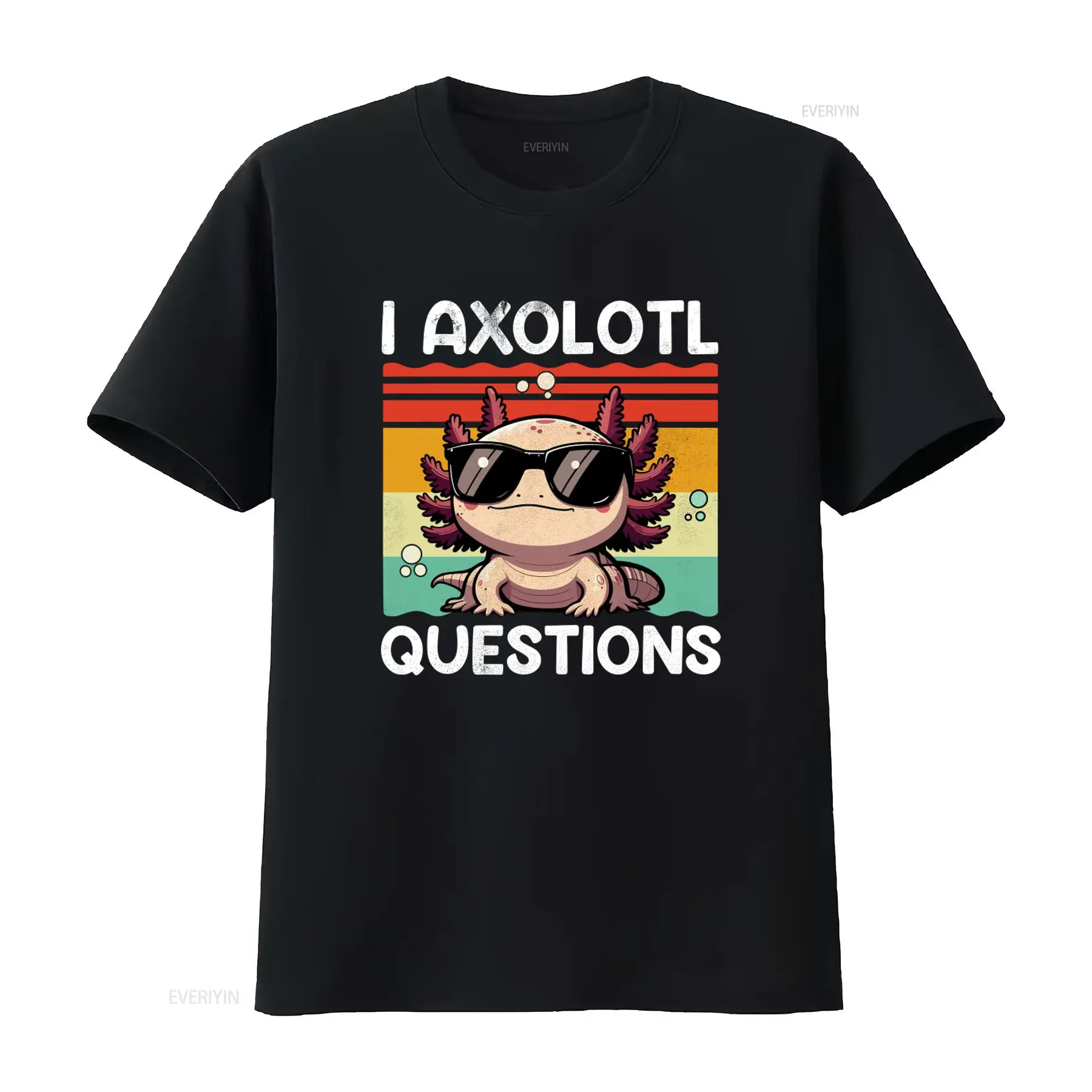 Men'S Fashion Questions - T-shirt rétro vintage I Axolotl Questions