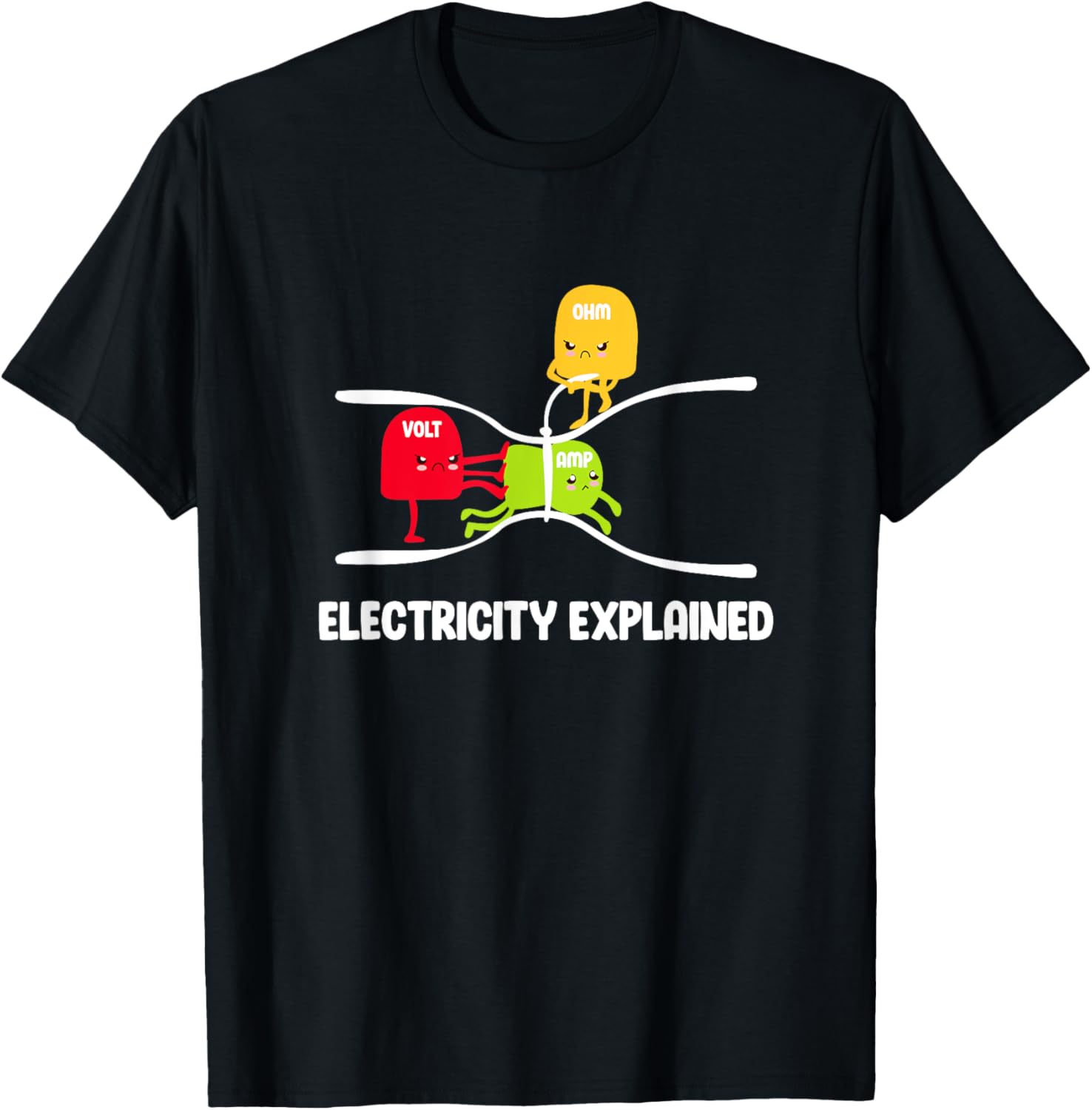 Men'S Fashion Explained - Électricité expliquée Volt Ohm Amp T-Shirt