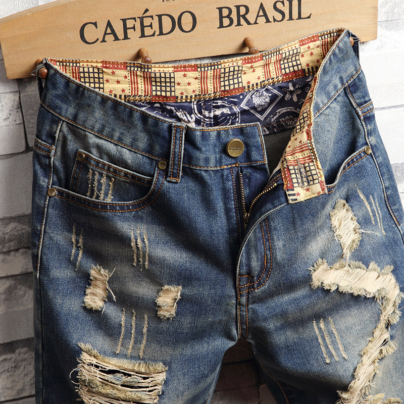 Shorts en jean déchirés pour h - Men Fashion Jeans avis et prix