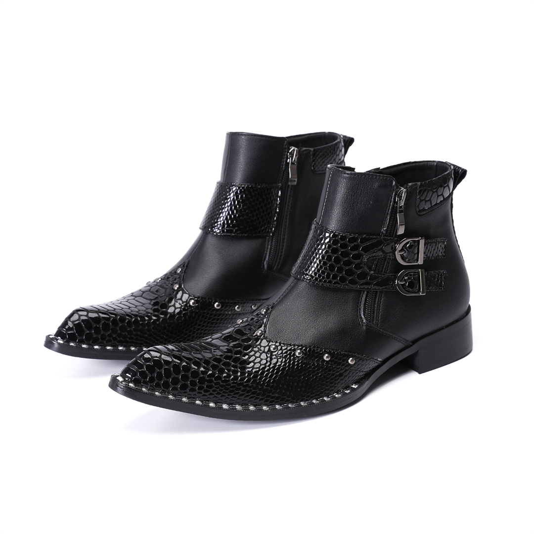 Bottes de moto à bout pointu p - Mens Fashion Dress avis et prix