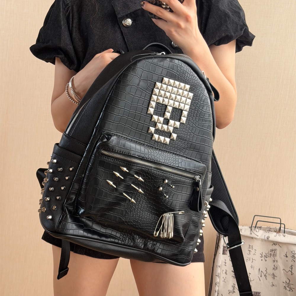 Sac à dos original noir à moti - Mens Fashion Zip Up avis et prix