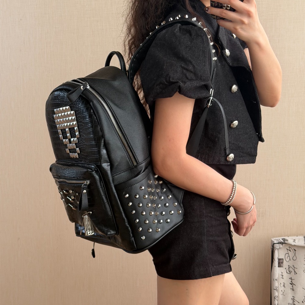 Sac à dos original noir à moti - Mens Fashion Zip Up avis et prix