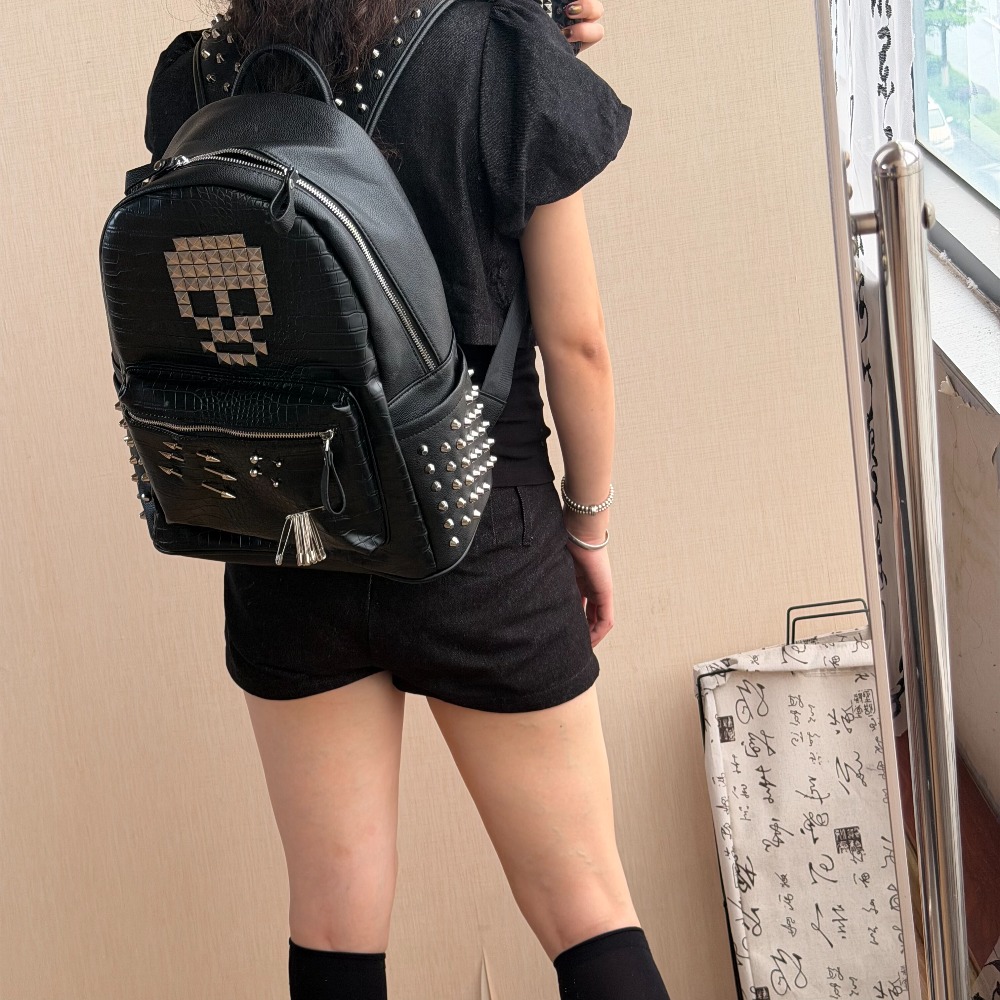 Sac à dos original noir à moti - Mens Fashion Zip Up avis et prix