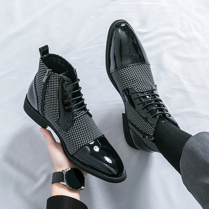 Haute qualité hommes bottes mo - Mens Fashion Dress avis et prix