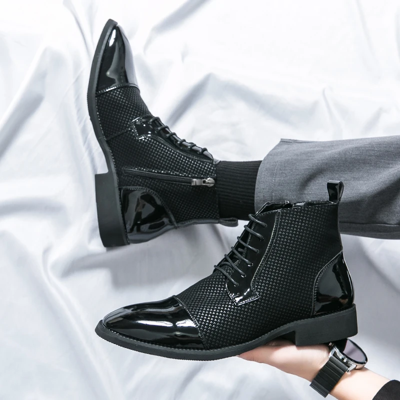 Haute qualité hommes bottes mo - Mens Fashion Dress avis et prix