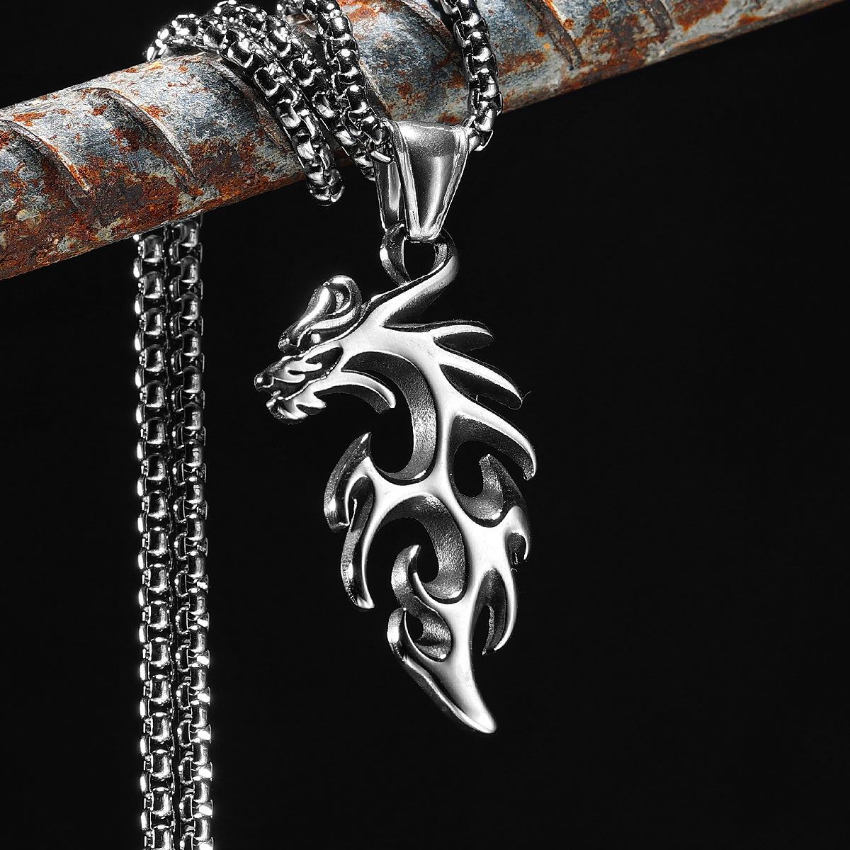 Pendentifs Dragon en acier ino - Mens Xmas Fashion avis et prix