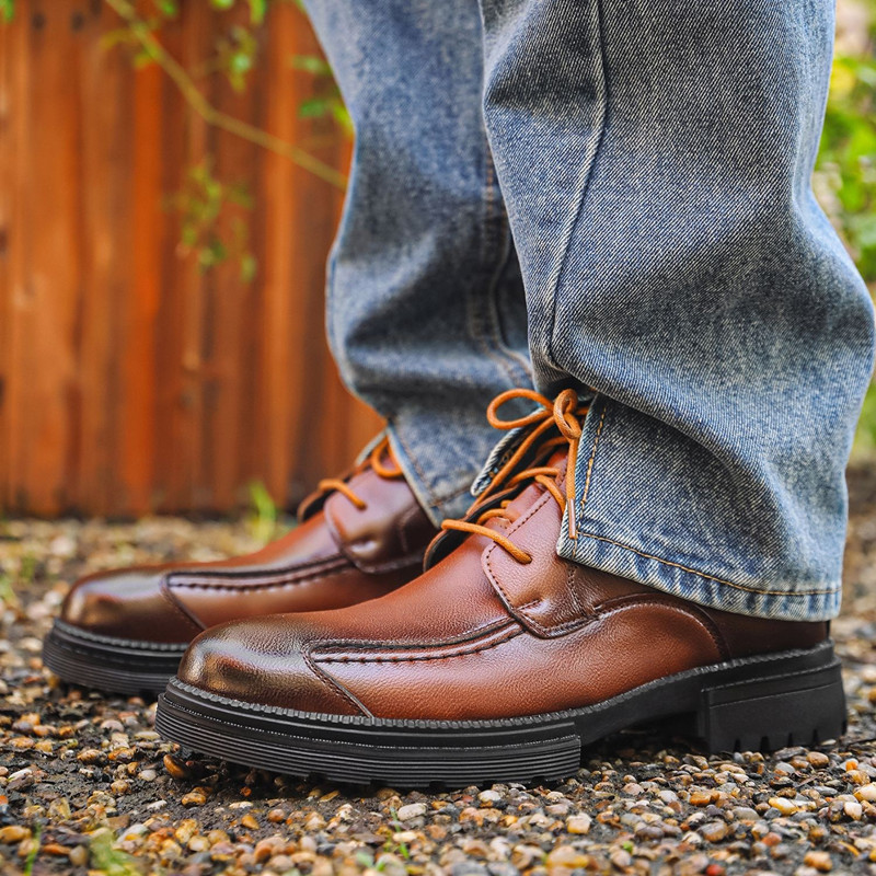Bottes Rétro en Cuir pour Homm - Mens Fashion Show avis et prix