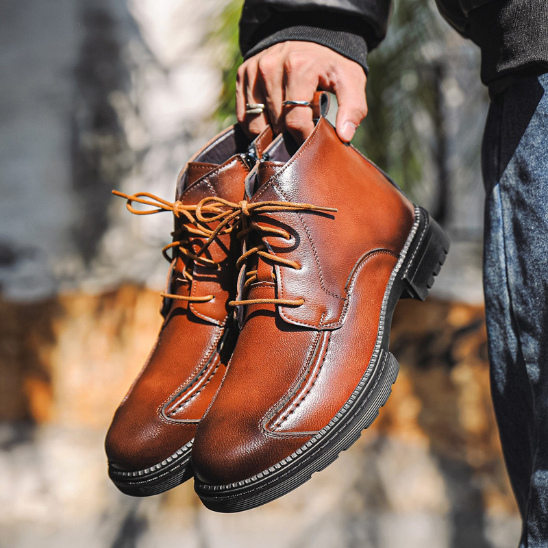 Bottes Rétro en Cuir pour Homm - Mens Fashion Show avis et prix