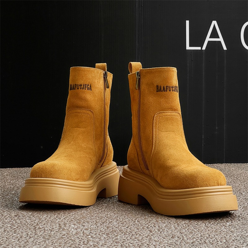 Bottes courtes rétro d'hiver p - Mens Fashion Zip Up avis et prix