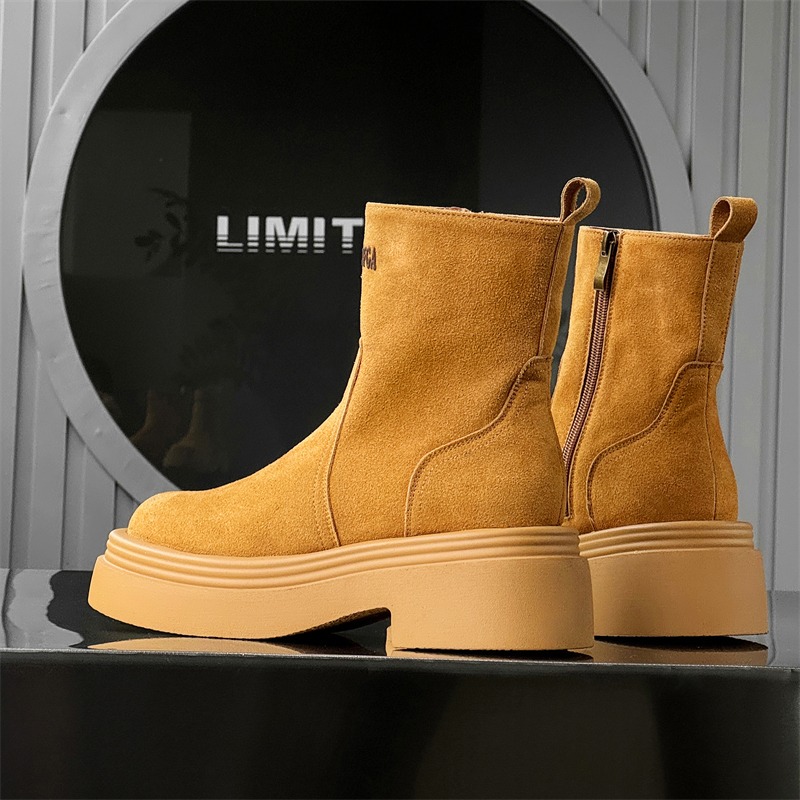 Bottes courtes rétro d'hiver p - Mens Fashion Zip Up avis et prix