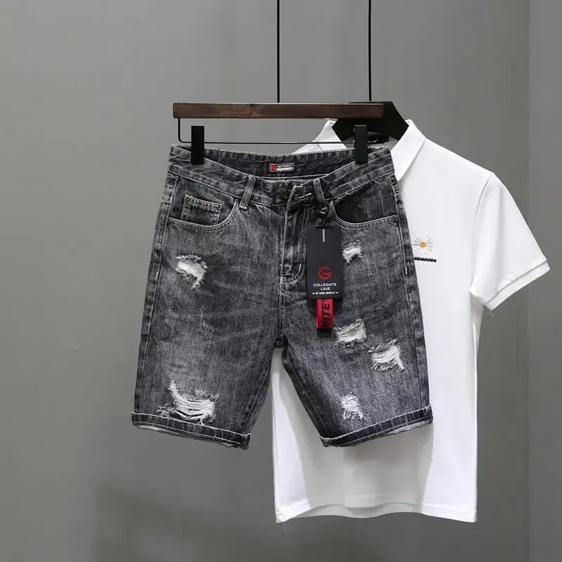 Short en jean déchiré extensib - Men Fashion Jeans avis et prix